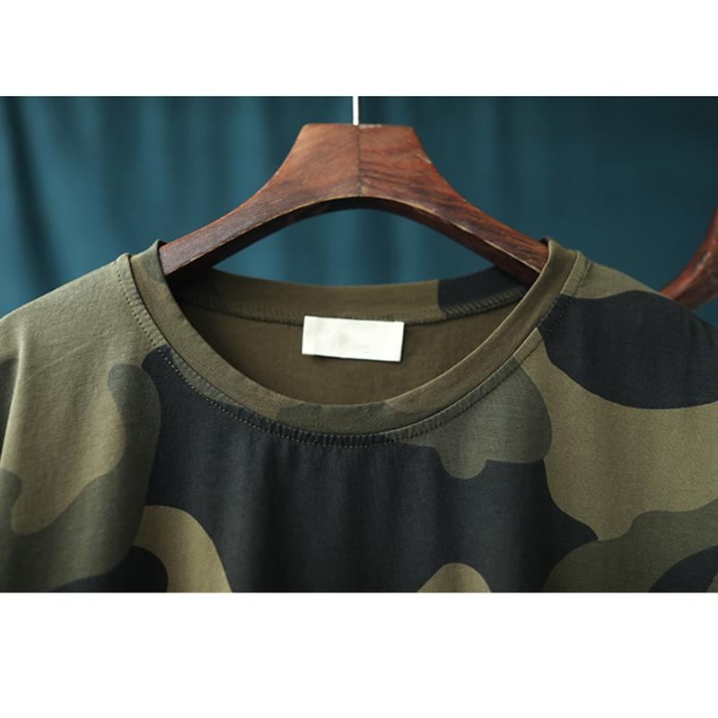 Casual Lös Camouflage T-shirt I Bomull