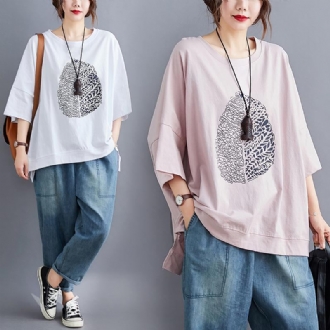 Over Size Summer Loose Casual T-shirt Rosa