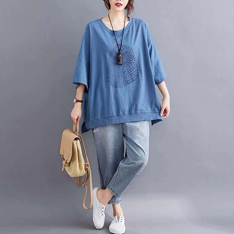 Over Size Summer Loose Casual T-shirt Rosa