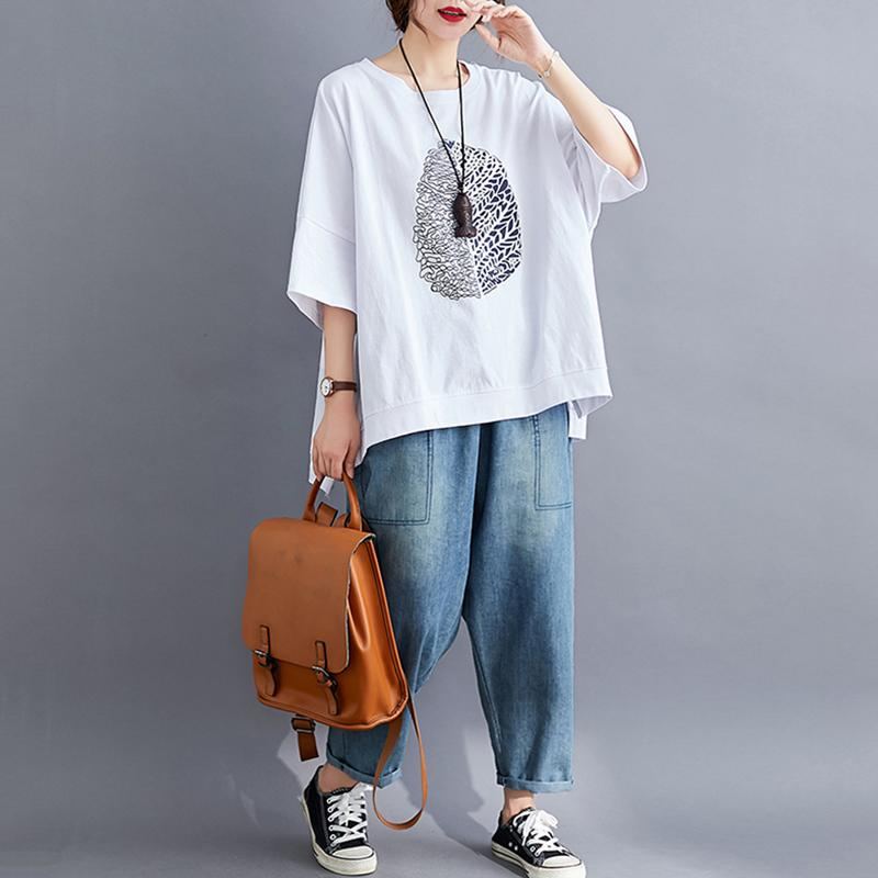 Over Size Summer Loose Casual T-shirt Rosa