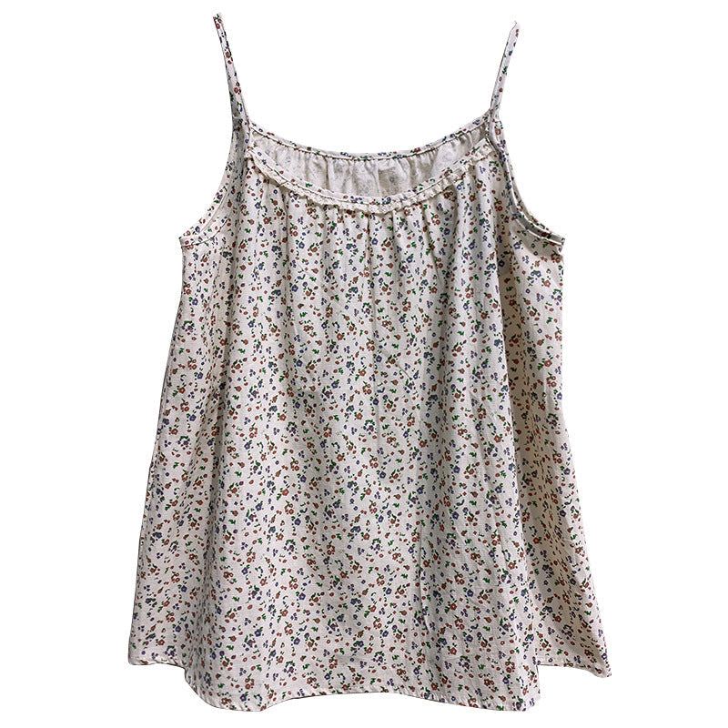 Sommar Retro Lös Dam Blommig Casual Vest