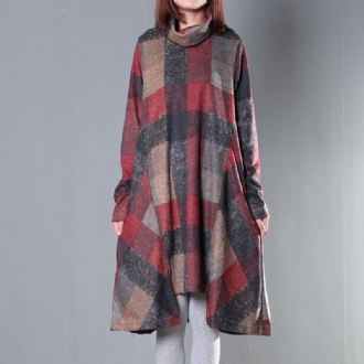 Autumn Irregular Plus Size Woolen Dress