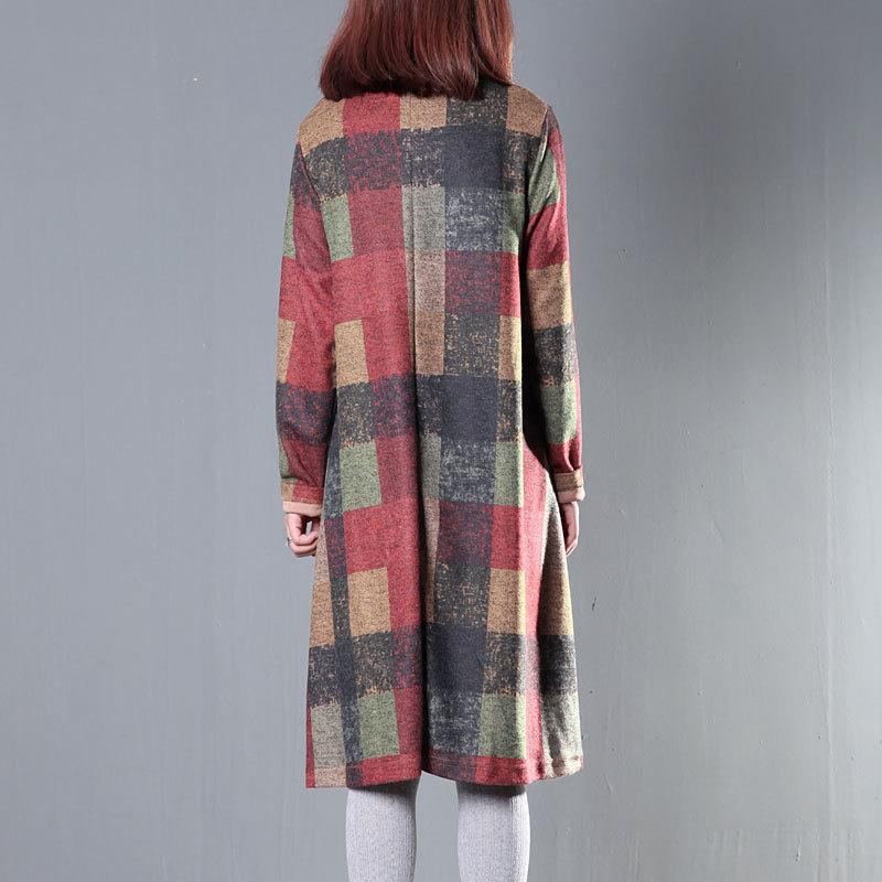 Autumn Irregular Plus Size Woolen Dress