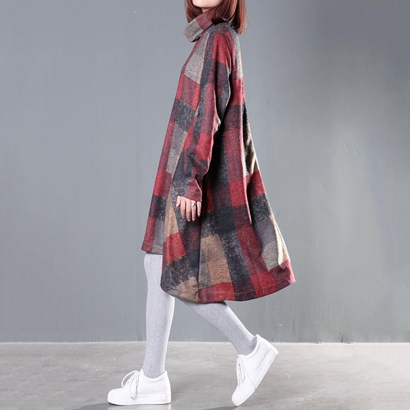 Autumn Irregular Plus Size Woolen Dress