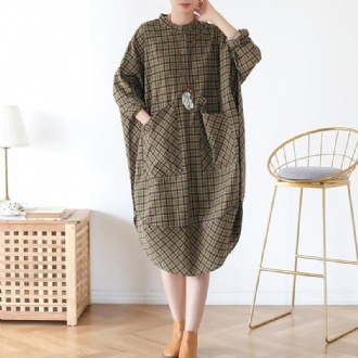 Lattice Loose Big Pocket Dress