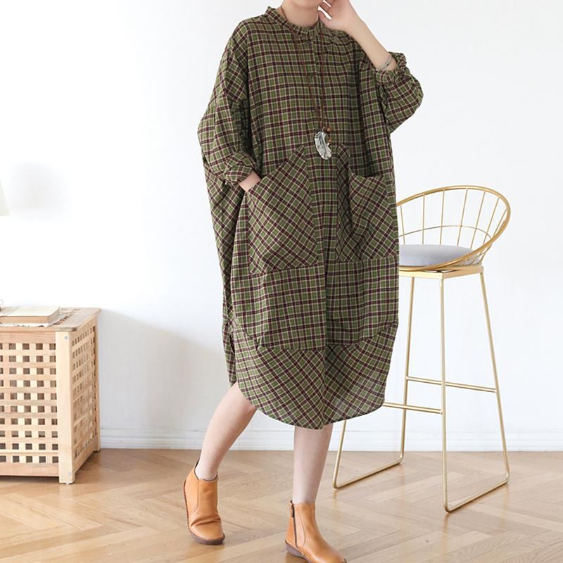 Lattice Loose Big Pocket Dress