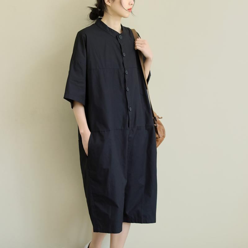 Konstnärlig Lös Avslappnad Stor Storlek Cropped Tunn Jumpsuit