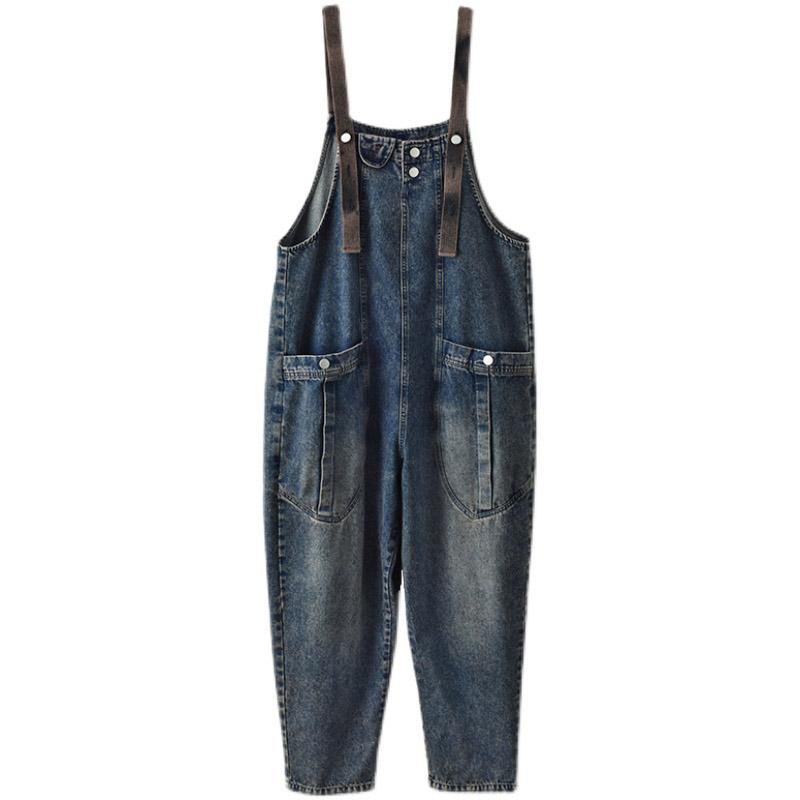 Loose Denim Overall Casual Jumpsuit