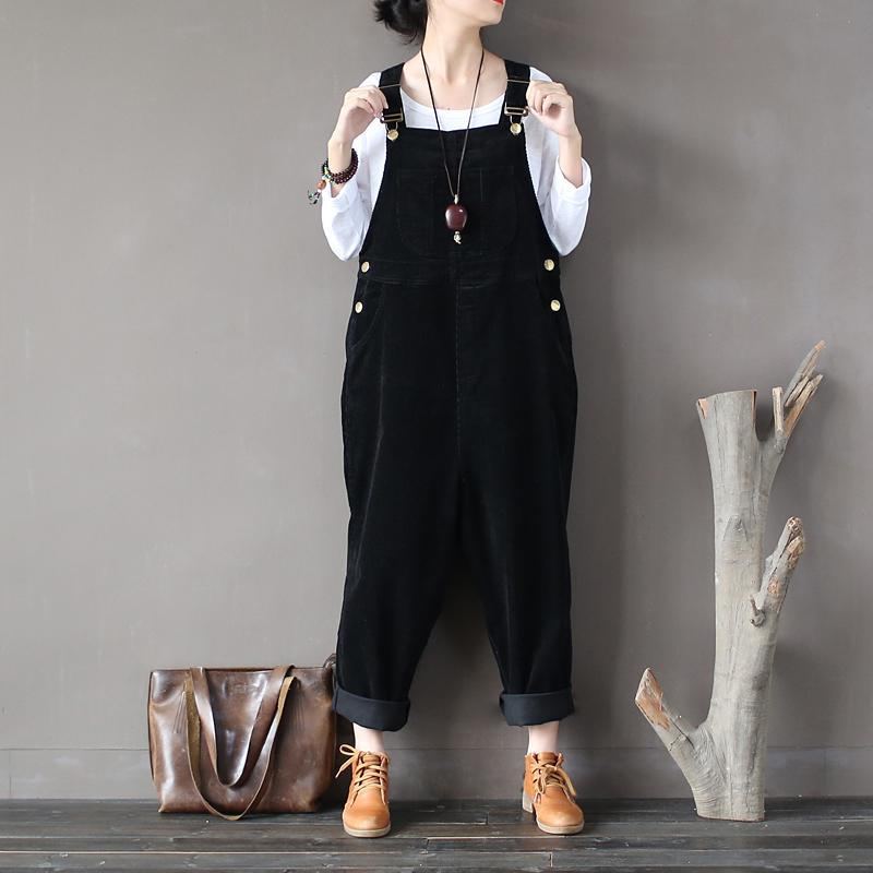 Manchester Large Storlek Lös Retro Jumpsuit