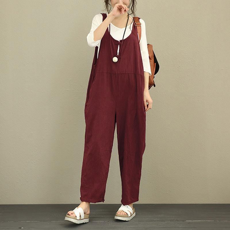 Oversized Lös Casual Jumpsuit I Bomull