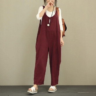 Oversized Lös Casual Jumpsuit I Bomull