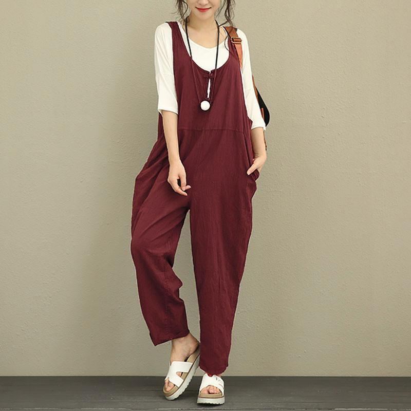 Oversized Lös Casual Jumpsuit I Bomull