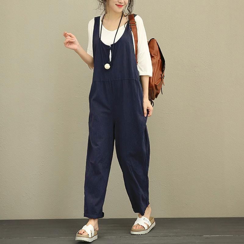 Oversized Lös Casual Jumpsuit I Bomull