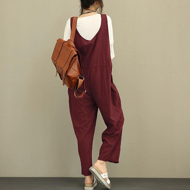 Oversized Lös Casual Jumpsuit I Bomull