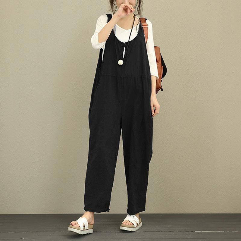 Oversized Lös Casual Jumpsuit I Bomull