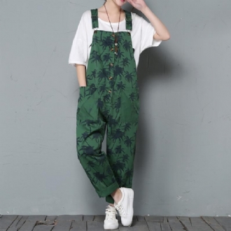 Spring Haklapp Dam Loose Casual Print Jumpsuit