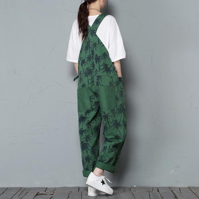 Spring Haklapp Dam Loose Casual Print Jumpsuit