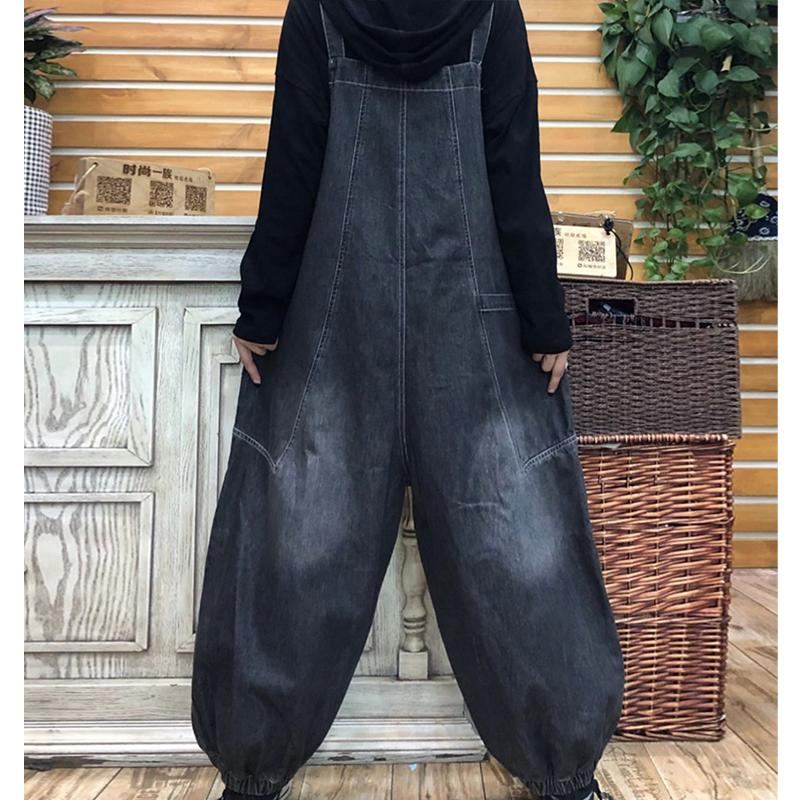 Vår Höst Retro Lös Denim Jumpsuit