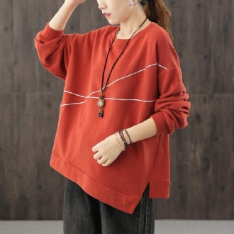 Irregular Sweatshirt Dam Oversized