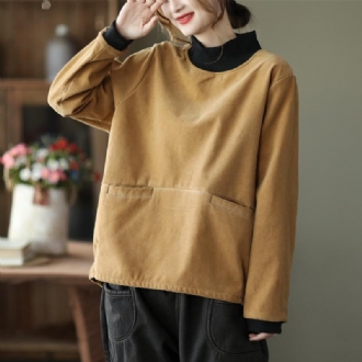 Retro High-neck Thicken Sweatshirt