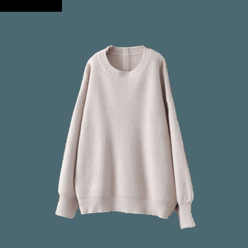 Solid Casual Lös Raglan Sleeve Bekväm Tröja