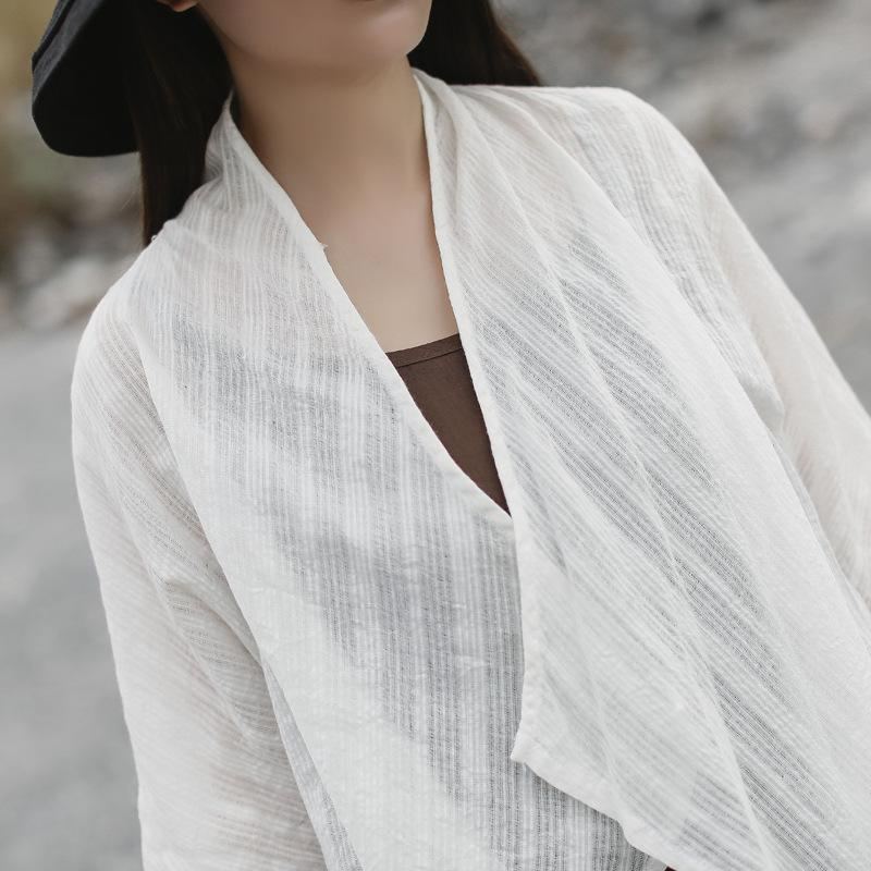 Dams Summer Retro Solid Cardigan Shawl Coat