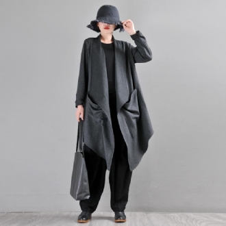 Faux Woolen Woolen Trench Coat