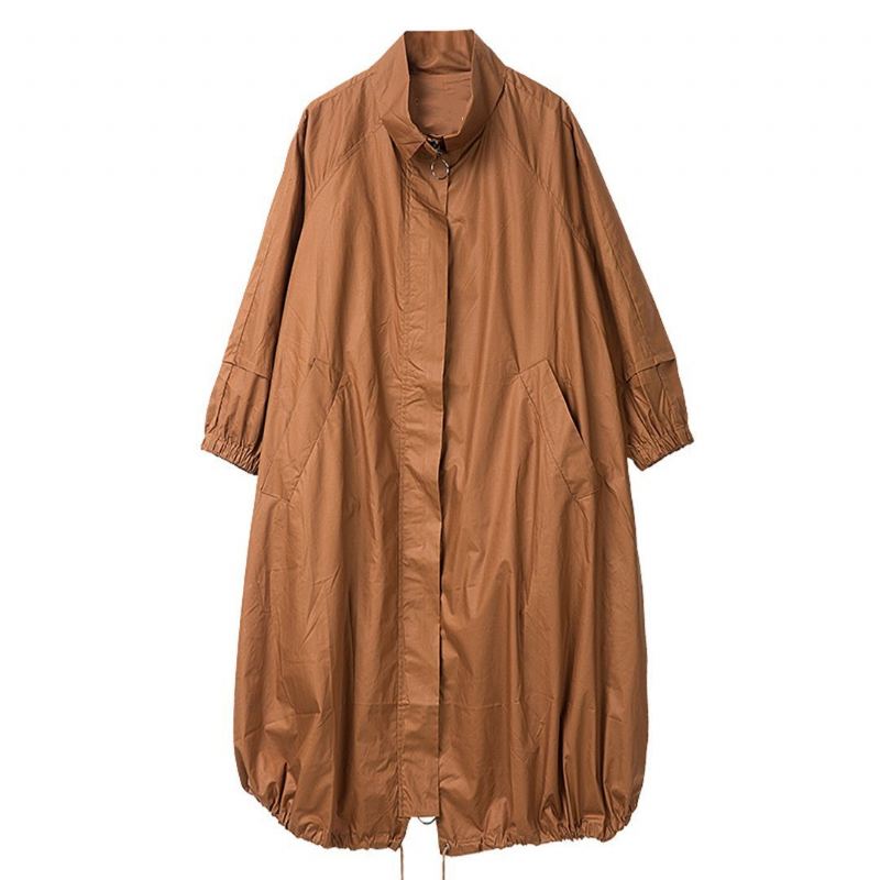 Höst Casual Lös Stor Storlek Chic Windbreak Coat