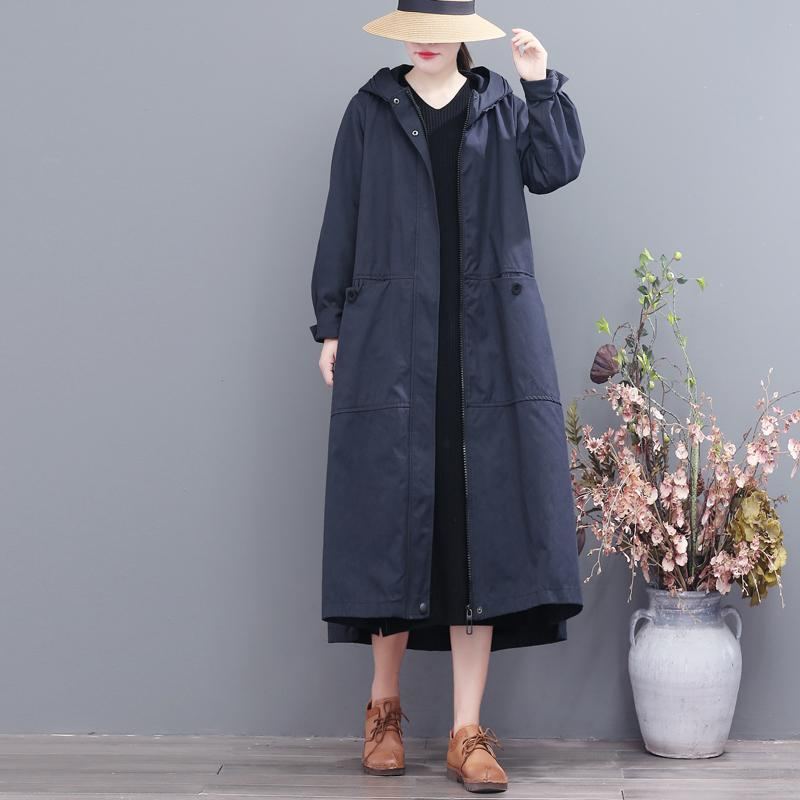 Höst Dam Retro Lös Casual Windbreaker Coat