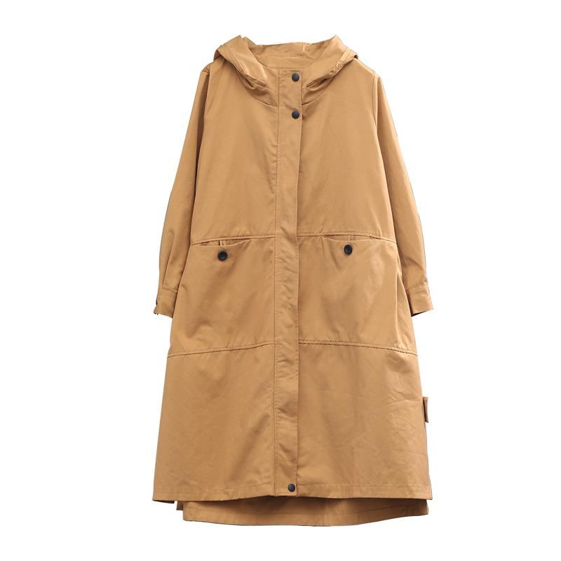 Höst Dam Retro Lös Casual Windbreaker Coat