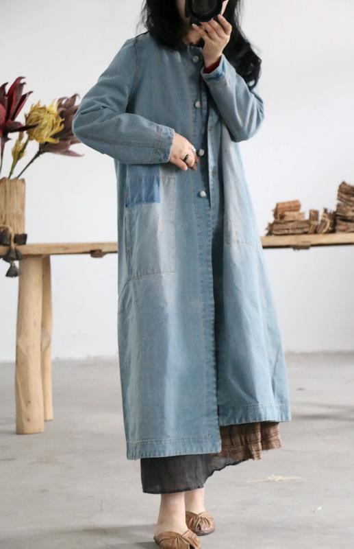 Höst Dam Retro Patchwork Cotton Coat