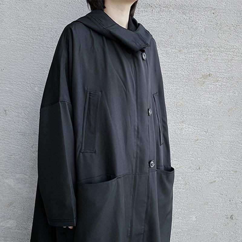 Hood Long Cardigan Trench Loose Coat