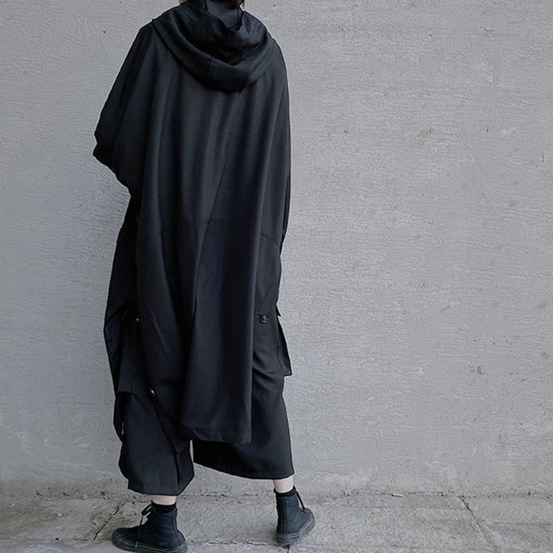 Hood Long Cardigan Trench Loose Coat