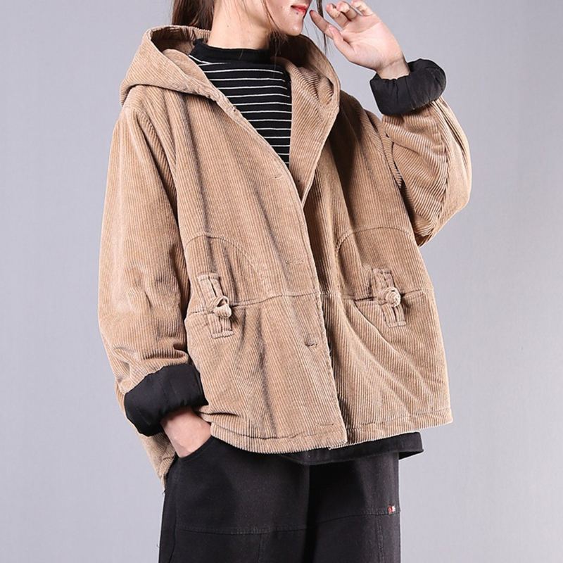 Knop Knot Manchester Lös Casual Hood Coat