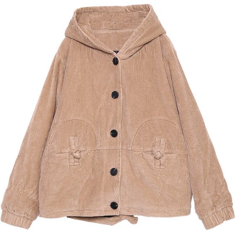 Knop Knot Manchester Lös Casual Hood Coat