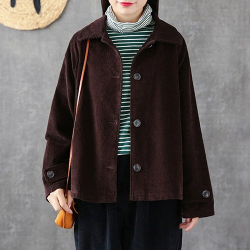 Manchester Vintage Casual Loose Fit Coat Dam