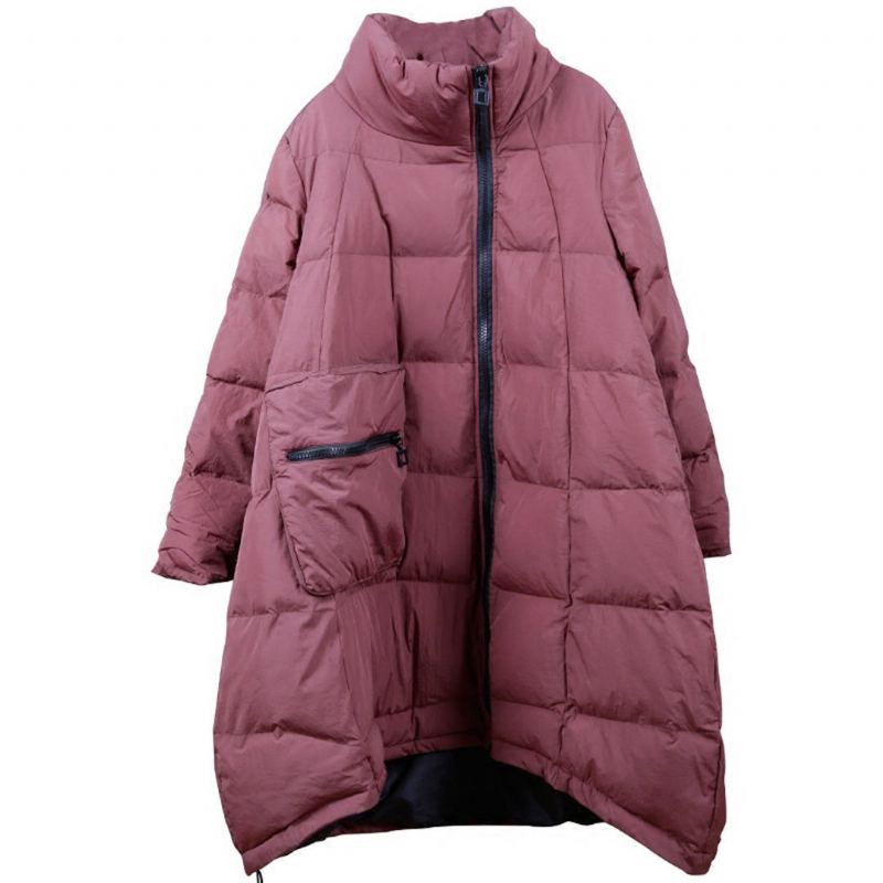 Original Stativkrage A-line Vinter Quiltad Jacka Coat