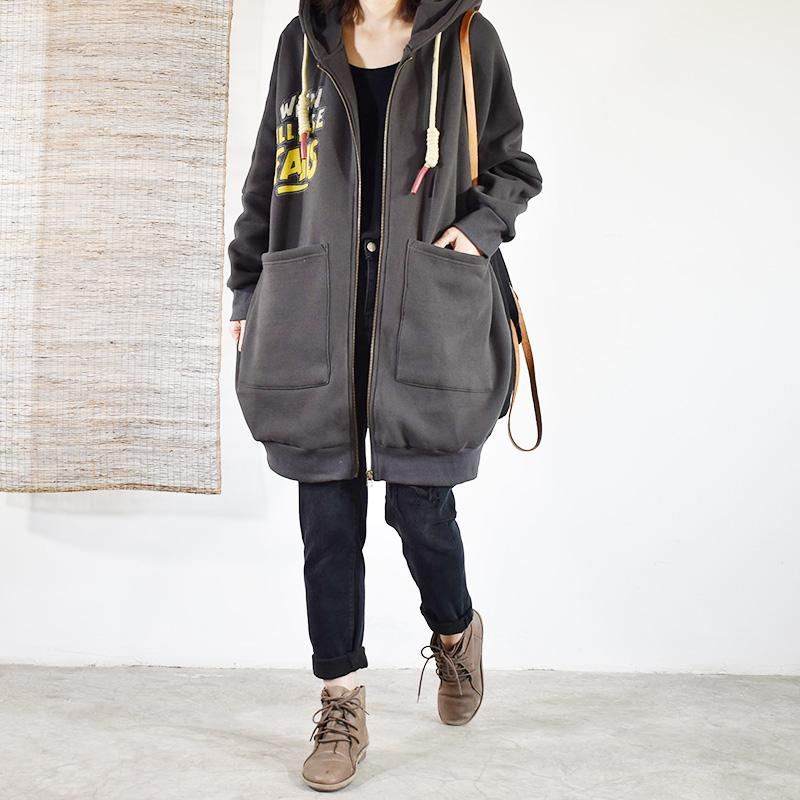 Oversized Hooded Plus Vadderad Vinterjacka