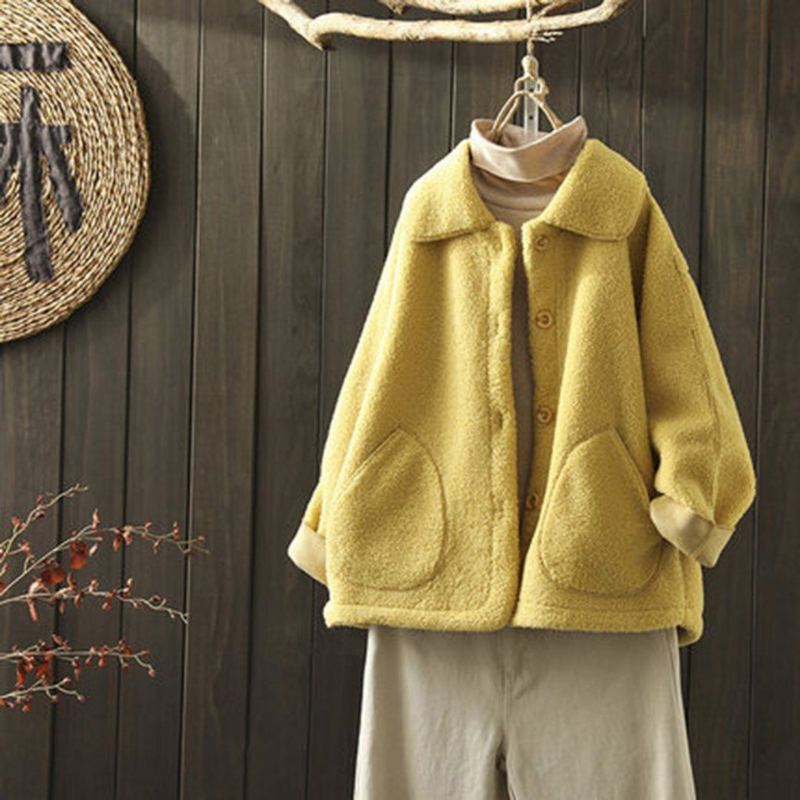 Peter Pan Collar Teddy Bear Coat