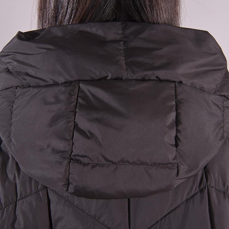 Plus Size Vinter Retro Casual Hooded Down Overcoat