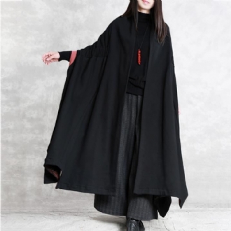 Retro Irregular Loose Causal Cloak Coat