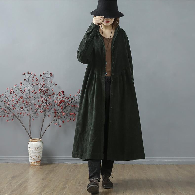 Retro Velvet Long Corduroy Jacka