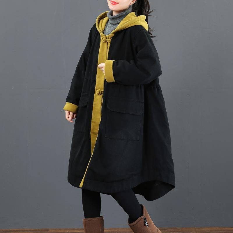 Stitching Cotton Tjock Huva Cotton Coat