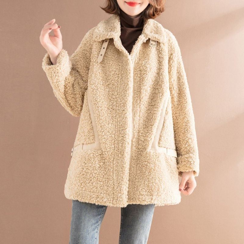 Teddy Bear Cashmere Motorcykeljacka Coat