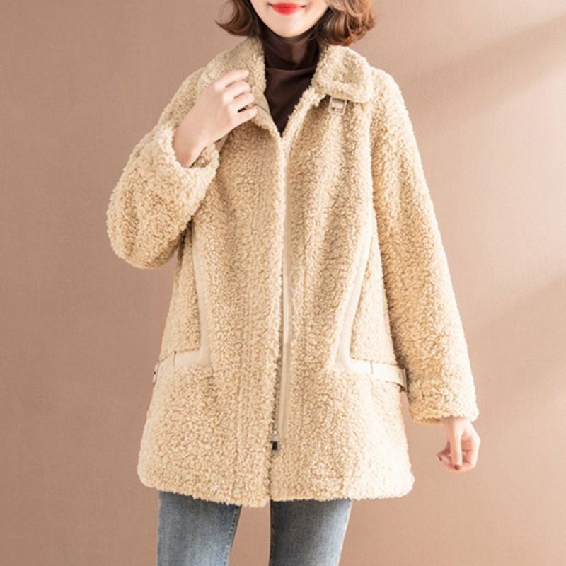 Teddy Bear Cashmere Motorcykeljacka Coat