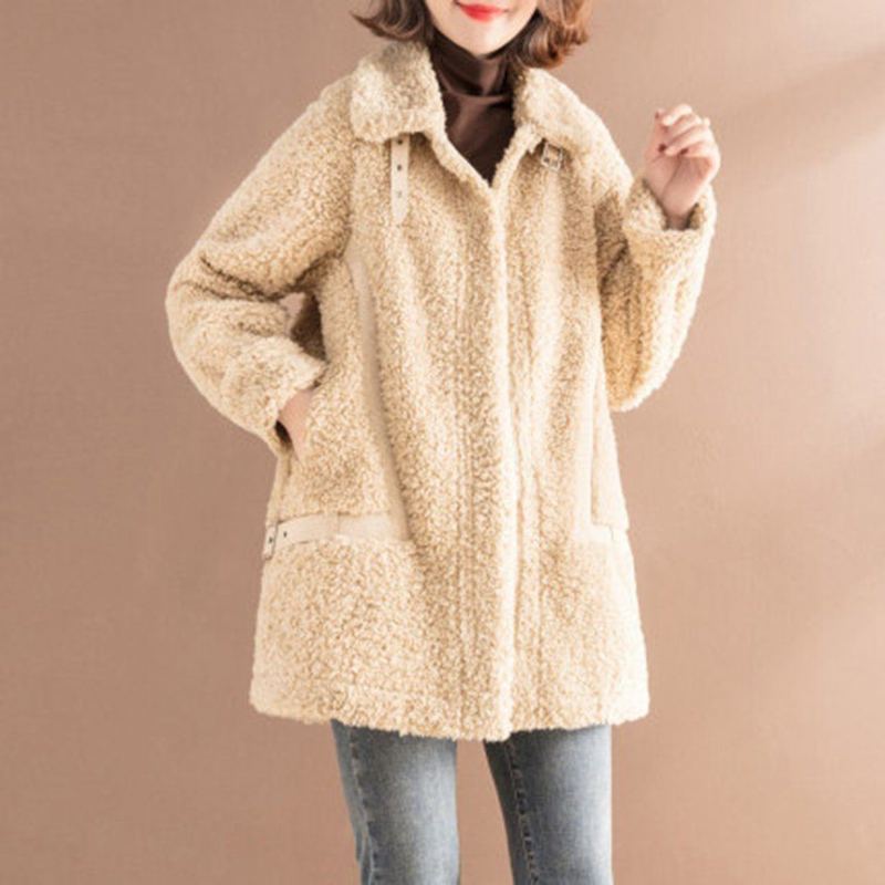 Teddy Bear Cashmere Motorcykeljacka Coat