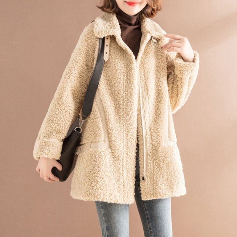 Teddy Bear Cashmere Motorcykeljacka Coat