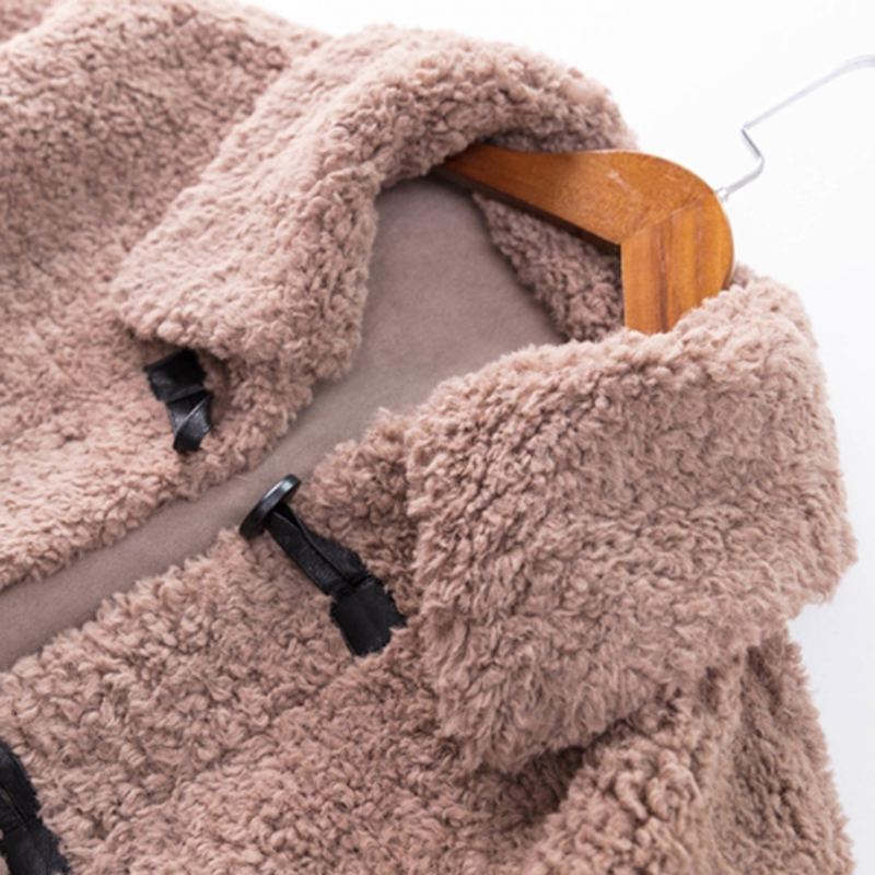 Teddy Bear Faux Cashmere Bottons Coat