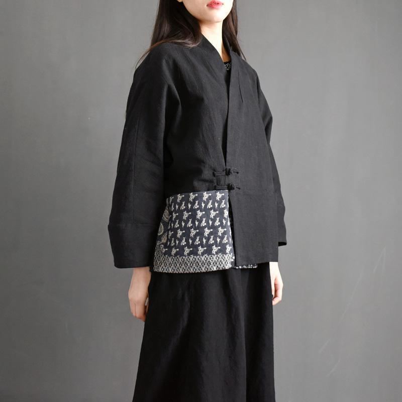 Vintage Black Spänne Quilted Coat