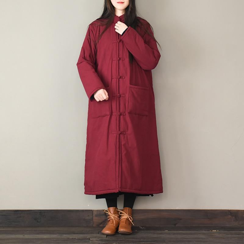 Vintage Stativ Krage Spänne Quilted Coat